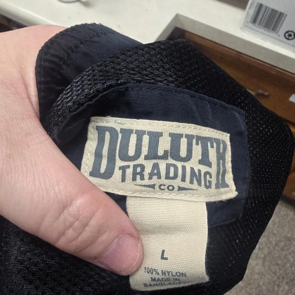 Duluth Trading Co Mens Black Nylon Swim Trunks Board Shorts Mesh Lined Size‎ L
